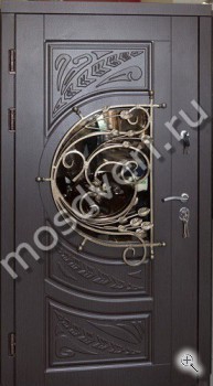 Наружная дверь в загородный дом с покрытием из МДФ МДД-1116 - купить от производителя Мосдвери Наружная дверь в загородный дом с покрытием из МДФ МДД-1116