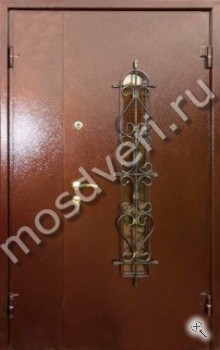 Двупольная стальная дверь со стеклом - купить от производителя Мосдвери Двупольная стальная дверь со стеклом