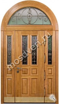 Арочная входная дверь с ковкой ВДА-77 - купить от производителя Мосдвери Арочная входная дверь с ковкой ВДА-77