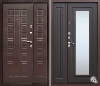 Дверь входная металлическая с зеркалом недорого TD-116 - купить от производителя Мосдвери Дверь входная металлическая с зеркалом недорого TD-116